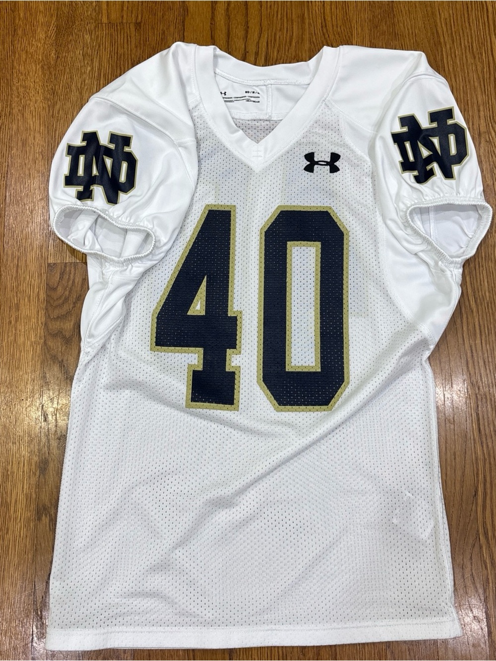 Notre Dame Under Armour Official Practice Uniform RARE #40 Football Size M